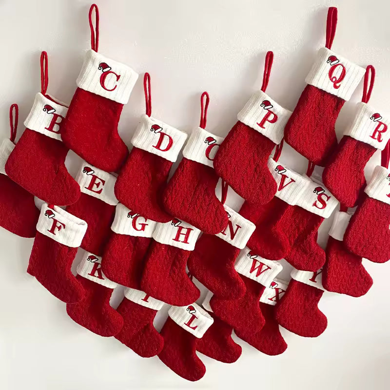 Snowflake Knitting Christmas Stocking